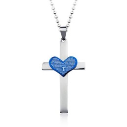 Colgante Y Collar Con Cruz De Corazón A La Moda