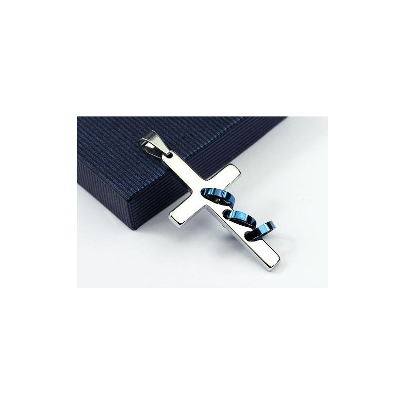 Anillos De Moda Modernos Con Colgante Y Collar De Cruz De Titanio Para Hombre