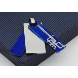 Collar De Titanio Puro Con Patrón De 3 Piezas Para Hombre, Cadena Gratis