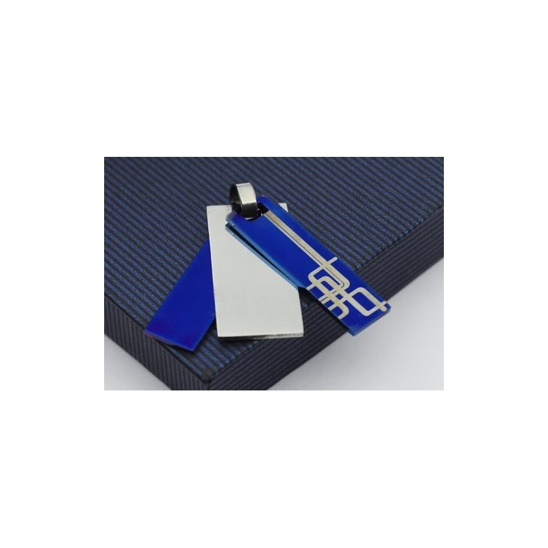 Collar De Titanio Puro Con Patrón De 3 Piezas Para Hombre, Cadena Gratis Collar De Titanio Puro Con Patrón De 3 Piezas Para Hombre, Cadena Gratis