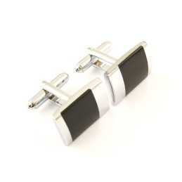Gemelos Oblongos De Titanio Y Esmalte Negro