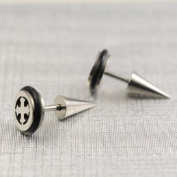 Pendientes De Cruz De Titanio