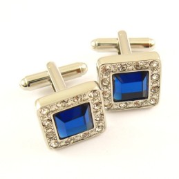 Gemelos Cuadrados De Titanio Con Diamantes