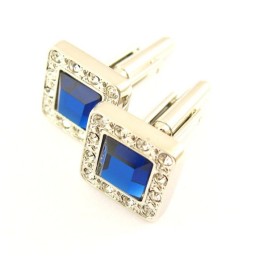Gemelos Cuadrados De Titanio Con Diamantes