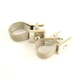 Gemelos De Titanio De Diseño Especial Con Diamante