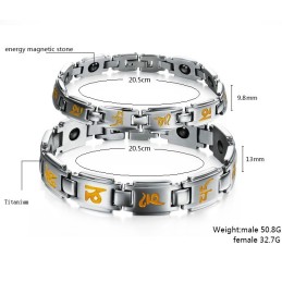 Pulsera De Titanio De Excelente Calidad Para La Salud De Los Amantes.