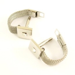 Gemelos De Titanio De Diseño Especial Con Diamante
