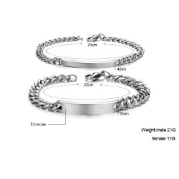 Pulsera De Titanio De Moda Fácil De Usar Para Amantes