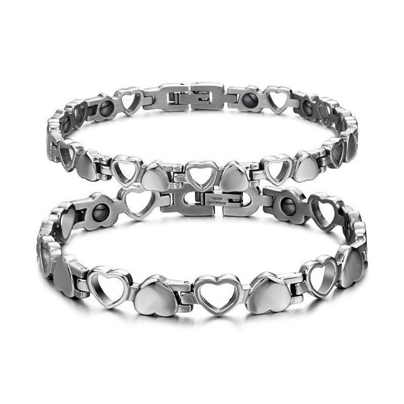 Pulsera De Titanio Con Forma De Corazón Hueco, El Rey De La Cantidad, Para Enamorados Pulsera De Titanio Con Forma De Corazón Hueco, El Rey De La Cantidad, Para Enamorados