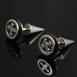 Pendientes De Cruz De Titanio