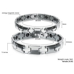 Pulsera De Titanio Saludable Y Fácil De Usar Para Amantes