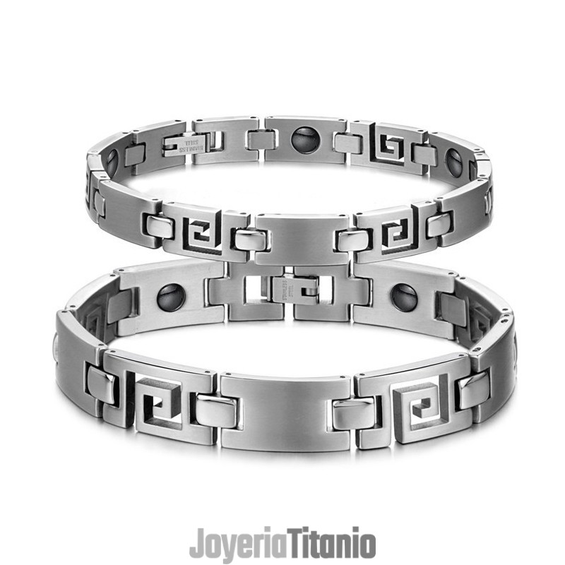 Pulsera Clásica De Titanio Fácil De Usar Para Amantes Pulsera Clásica De Titanio Fácil De Usar Para Amantes