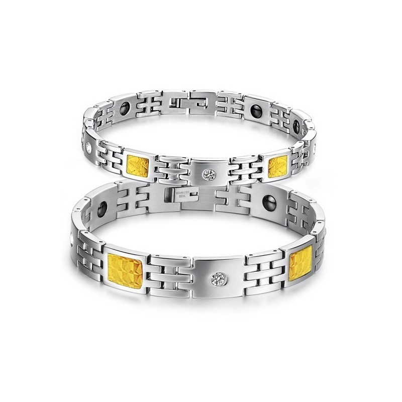 Pulsera De Piedra Imán De Titanio De Calidad Superior Para La Salud Con Diamantes De Imitación Para Amantes. Pulsera De Piedra Imán De Titanio De Calidad Superior Para La Salud Con Diamantes De Imitación Para Amantes.