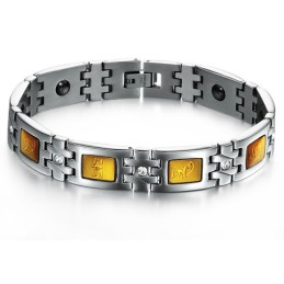 Pulsera De Piedra Imán De Titanio De Calidad Confiable Para La Salud De Los Amantes