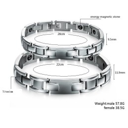 Pulsera De Piedra Imán De Titanio De Excelente Calidad Para La Salud De Los Amantes.