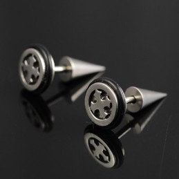 Pendientes De Cruz De Titanio