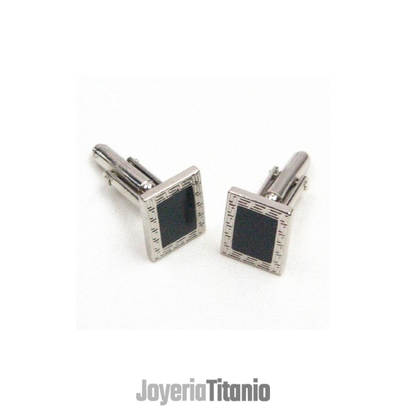 Gemelos Cuadrados De Titanio Y Baño Ip Negro Gemelos Cuadrados De Titanio Y Baño Ip Negro