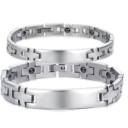 Pulsera De Titanio Antifatiga "El Rey De La Cantidad" Para Amantes