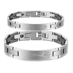 Pulsera De Titanio Con Diamantes Para Amantes, Ideal Para Disfrutar De Una Alta Reputación Tanto En El País Como En El Extranjer
