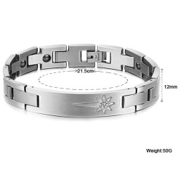 Pulsera De Titanio Con Diamantes Para Amantes, Ideal Para Disfrutar De Una Alta Reputación Tanto En El País Como En El Extranjer