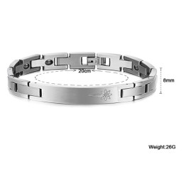 Pulsera De Titanio Con Diamantes Para Amantes, Ideal Para Disfrutar De Una Alta Reputación Tanto En El País Como En El Extranjer
