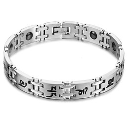 Pulsera De Piedra Imán De Titanio De Calidad Estable Para Hombre