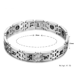 Pulsera De Piedra Imán De Titanio De Calidad Estable Para Hombre