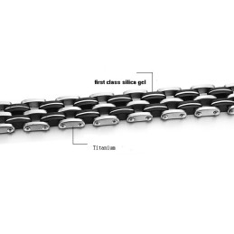 Pulsera De Silicona Y Titanio Para Hombre Con Calidad Y Cantidad Garantizadas