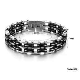 Pulsera De Silicona Y Titanio Para Hombre Con Calidad Y Cantidad Garantizadas