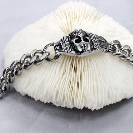 Pulsera De Titanio Con Calavera De Calidad Superior