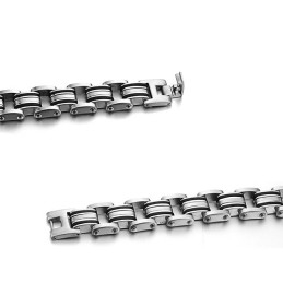 Pulsera Clásica De Silicona Y Titanio Para Hombre, De Calidad Estable.