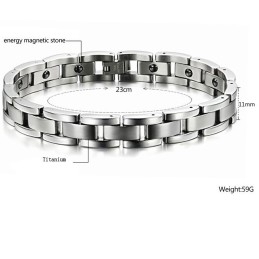 Pulsera De Piedra Imán De Titanio Para La Salud Masculina Con Amplia Variedad