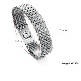 Pulsera De Titanio Concisa De Alta Calidad Para Hombre
