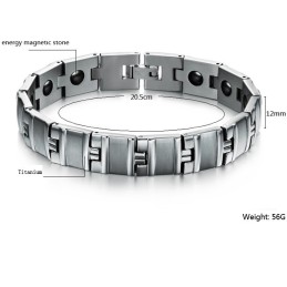 Pulsera De Piedra Imán De Titanio Antifatiga Para Hombre De Excelente Calidad