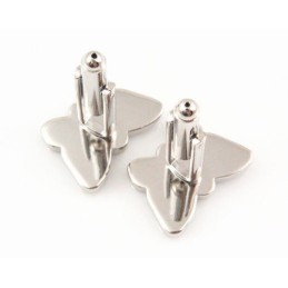 Gemelos De Titanio Con Forma De Mariposa Y Diamantes