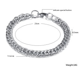 Pulsera De Titanio De Alta Calidad Con Escala Masculina