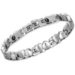 Pulsera De Titanio Con Forma De Corazón, Completa En Especificaciones