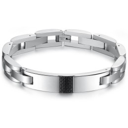 Pulsera De Titanio Y Fibra De Carbono Negra Para Hombre, La Reina De La Calidad