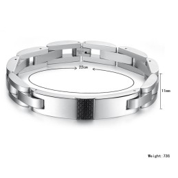 Pulsera De Titanio Y Fibra De Carbono Negra Para Hombre, La Reina De La Calidad