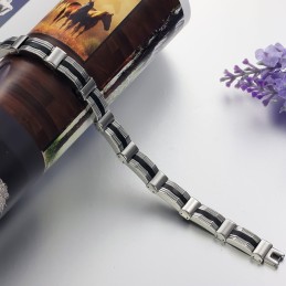 Pulsera De Titanio Para Hombre "To Have A Long Story"