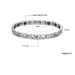 Pulsera De Piedra Imán De Titanio Para La Salud Femenina, Fácil De Usar