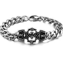 Pulsera De Titanio Con Calavera Para Hombre De Excelente Calidad