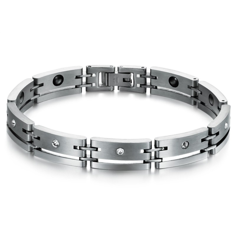 Pulsera De Piedra Imán De Titanio De Alta Calidad Para Hombre Pulsera De Piedra Imán De Titanio De Alta Calidad Para Hombre