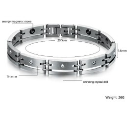Pulsera De Piedra Imán De Titanio De Alta Calidad Para Hombre