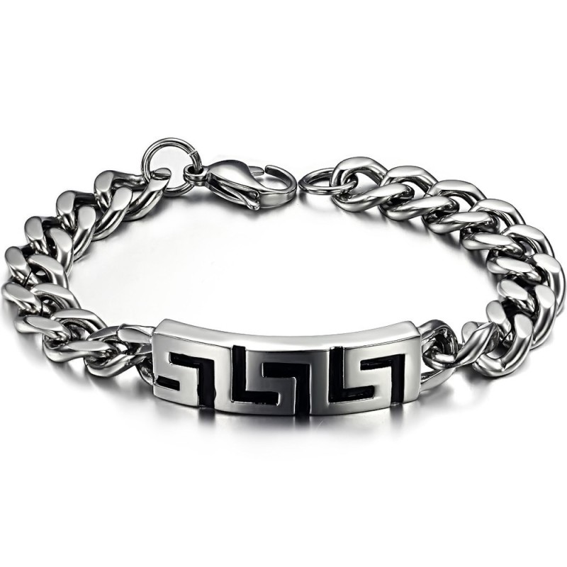 La Reina De La Calidad: Pulsera De Titanio Great Wall Para Hombre La Reina De La Calidad: Pulsera De Titanio Great Wall Para Hombre