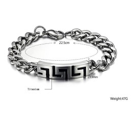 La Reina De La Calidad: Pulsera De Titanio Great Wall Para Hombre