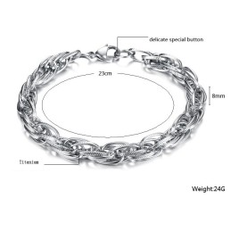 Pulsera De Titanio Para Hombre Con Especificaciones Completas