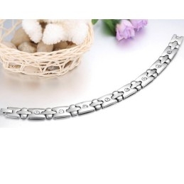 Pulsera De Titanio De Calidad Superior Con Diamantes Para La Salud