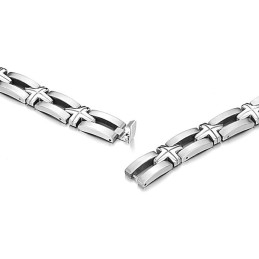 Pulsera De Titanio Con Cruz Masculina De Alta Calidad