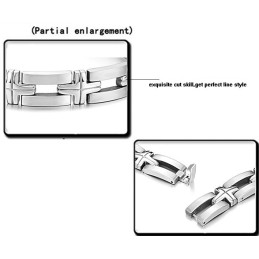 Pulsera De Titanio Con Cruz Masculina De Alta Calidad